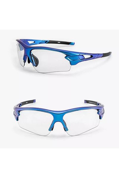 shumee Okulary rowerowe fotochromowe z filtrem UV 400 niebieskie