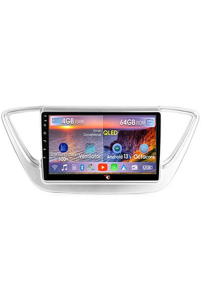 navi-it Navigatie dedicata Hyundai Accent 2017-2018, 4GB RAM 64GB ROM, Octacore, Android 13, Display QLED 9"