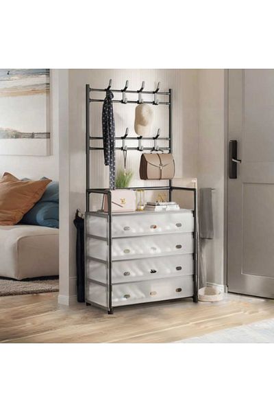Choice 3 in 1 Multi-Tier Shoe and Hat Rack Black