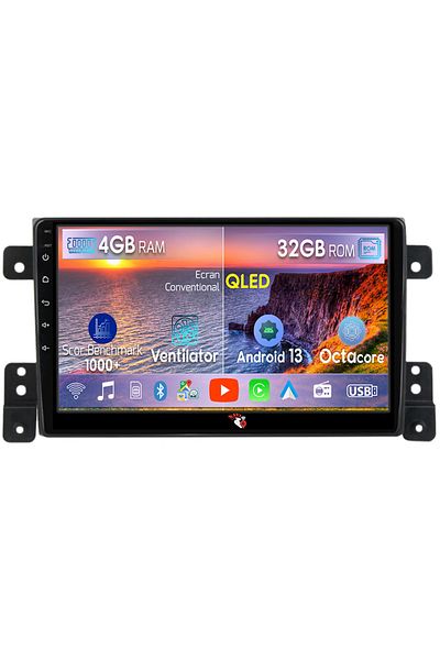 navi-it Navigatie dedicata Suzuki Vitara 2005-2015, 4 GB RAM 32 ROM, Android 13, Display QLED, 9", DSP, Carp
