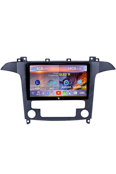 navi-it Navigatie dedicata Ford S-Max 2006-2015, 4GB RAM 64GB ROM, Octacore, Android 14, Display QLED 1K 9",