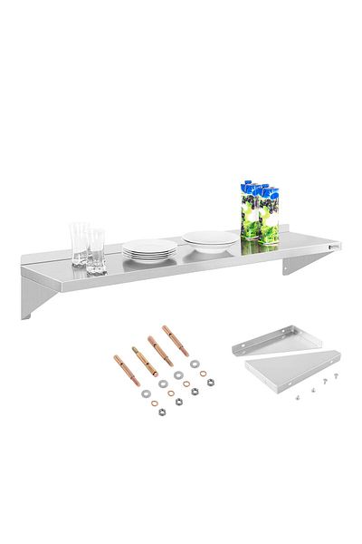 Royal Catering Raft de perete din oțel inoxidabil, 120 cm, 35 kg