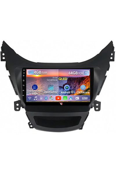 navi-it Dedicated navigation for Hyundai Avante 2013-2016, 4GB RAM 64GB ROM, Octacore, Android 14, QLED 1K display
