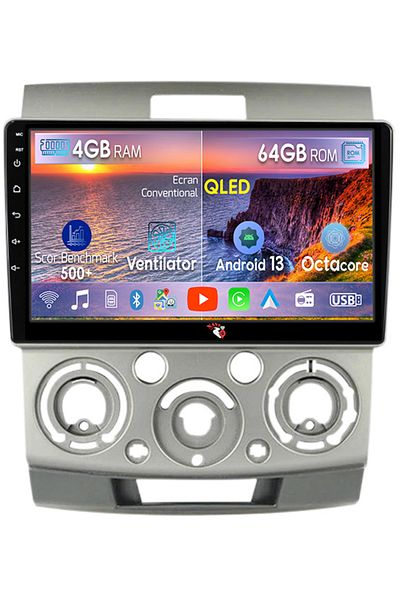 navi-it Navigatie dedicata Ford Ranger 2006-2011, 4GB RAM 64GB ROM, Octacore, Android 13, Display QLED 9", D