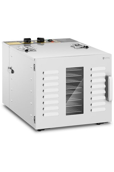 Royal Catering Uscător industrial de alimente pentru ierburi, fructe, ciuperci, 10 rafturi, 1000 W