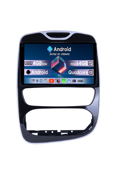 navi-it Navigatie dedicata Renault Clio 4 BH98 KH98 2012-2018, 4GB RAM 64GB ROM, Quad Core, Display 10" QLED