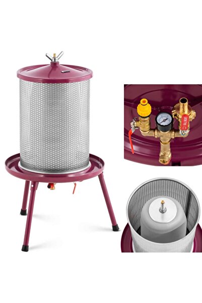 Royal Catering Storcător hidropress pentru fructe, vin, suc, 40 l + 5 pungi