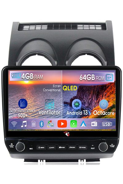 navi-it Dedicated navigation Qashqai 2006-2013 with rotary buttons model 2024, 4 GB RAM 64 ROM, Quadcore, Andr