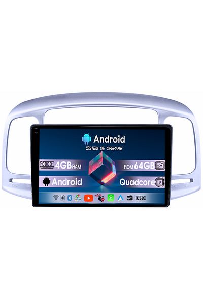 navi-it Navigatie dedicata Hyundai Accent 2006-2011, 4GB RAM 64GB ROM, Quad Core, Display 9" QLED 1K, Carpla