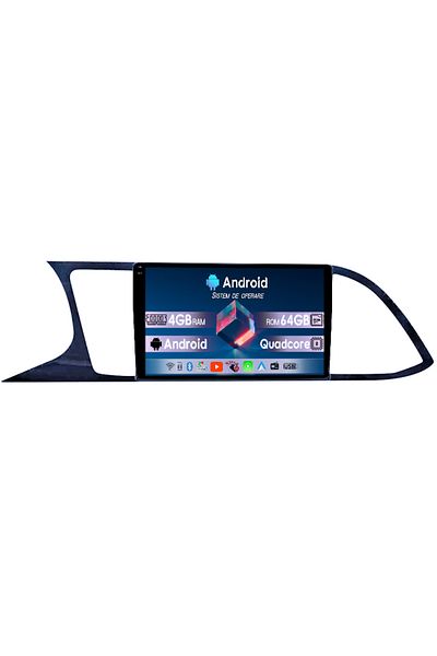 navi-it Navigatie dedicata Seat Leon 2012-2018, 4GB RAM 64GB ROM, Quad Core, Display 9" QLED 1K, Carplay, An