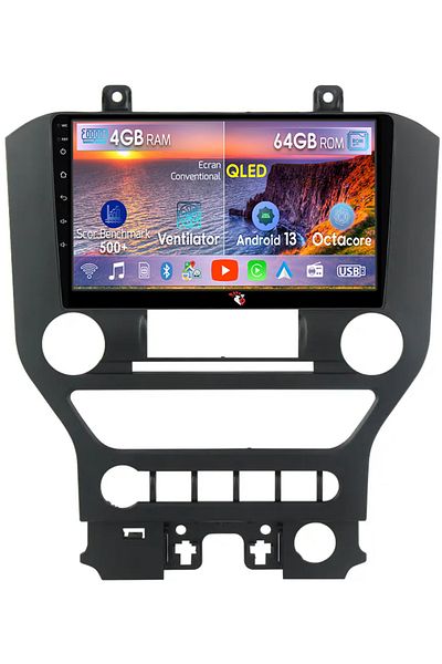 navi-it Navigatie dedicata Ford Mustang 2014-2021, 4GB RAM 64GB ROM, Octacore, Android 13, Display QLED 9",