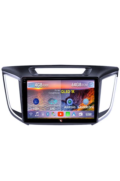 navi-it Navigatie dedicata Hyundai ix 25 / Creta, 4GB RAM 64GB ROM, Octacore, Android 14, Display QLED 1K 9"