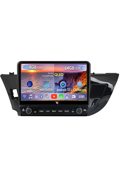 navi-it Dedicated navigation Corolla 2012-2016 with rotary buttons model 2024, 4GB RAM 64GB ROM, Quadcore, And