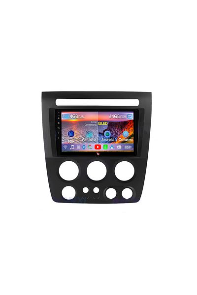 navi-it Navigatie dedicata Hummer H3 2005-2010, 4GB RAM 64GB ROM, Octacore, Android 14, Display QLED 9", DSP