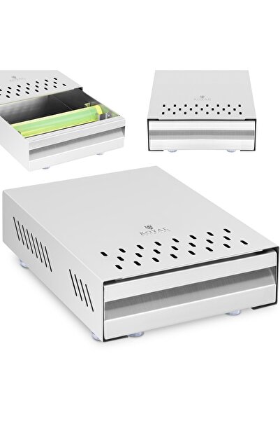 Royal Catering Szuflada na fusy kawy z belką do odbijania kolby ze stali nier...