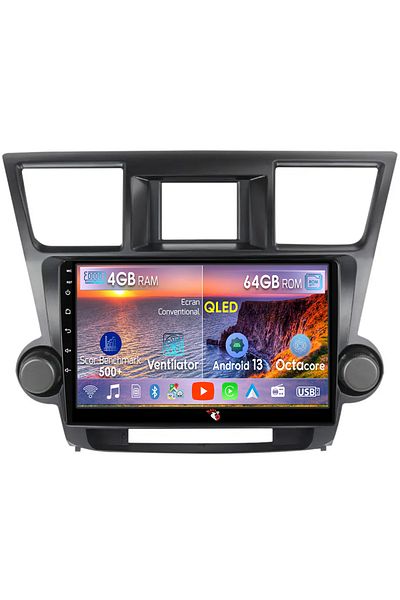 navi-it Navigatie dedicata Toyota HIghlander 2 2007-2014, 4GB RAM 64GB ROM, Octacore, Android 13, Display QL
