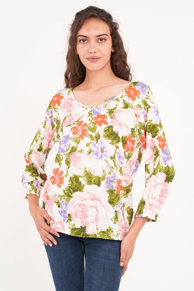Timeout Camasa dama maneca lunga cu imprimeu floral