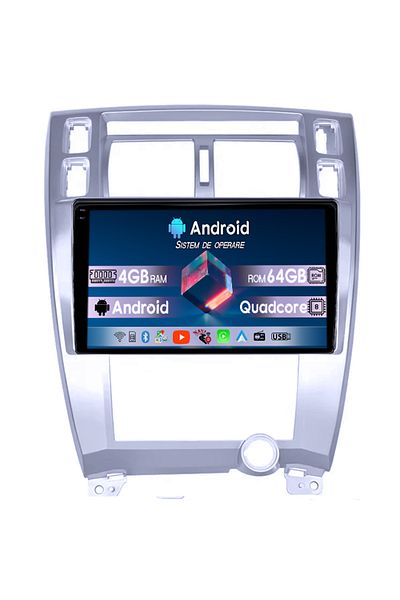 navi-it Navigation compatible with Tucson 1 2004-2009, 4GB RAM 64GB ROM, Octacore, Android 14, QLED 1K Display