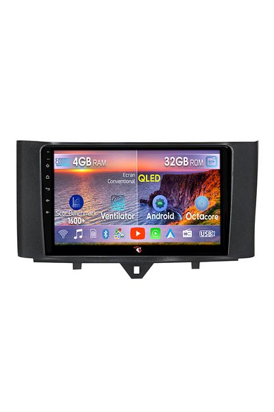 navi-it Navigatie dedicata Smart Fortwo 2011-2015, 4 GB RAM 32 GB ROM, Octacore, Android 13, QLED, DSP, RDS,