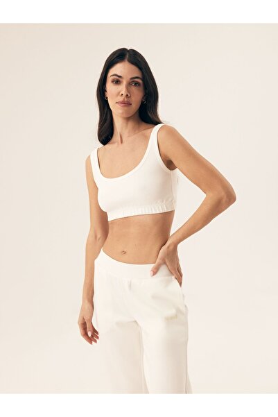 Bloovii Women's Summer Crop Top with Wide Straps Back Logo | Mavere