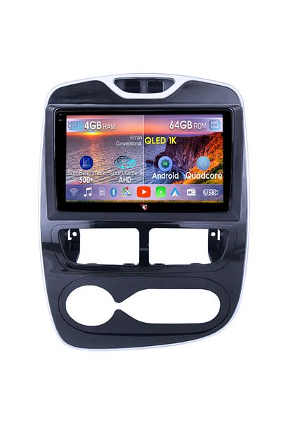 navi-it Navigatie dedicata Renault Clio 2017-2019, 4GB RAM 64GB ROM, Octacore, Android 14, Display QLED 1K 1