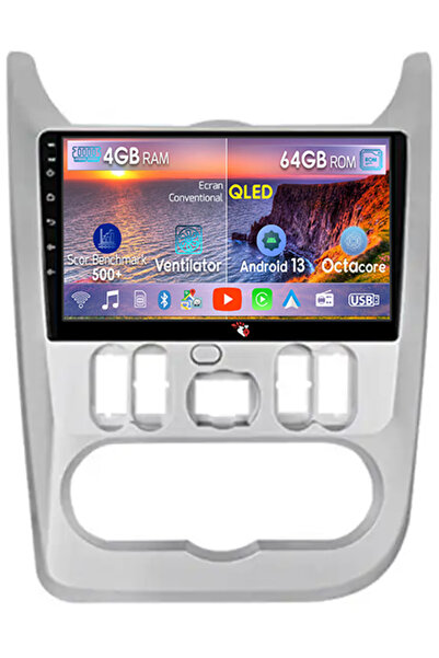 navi-it Navigatie dedicata Dacia Logan ( 2009 - 2016 ), 4GB RAM 64GB ROM, Octacore, Android 13, Display QLED