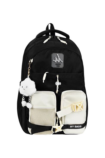 great bags Унисекс раница за средно училище в корейски стил, водоустойчива, с голям размер и множество джобове, ултра луксозна