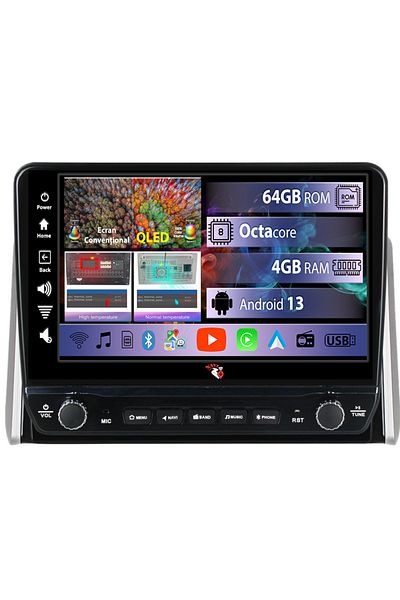 navi-it Navigatie dedicata RAV4 2018-2020 cu butoane rotative model 2024, 4GB RAM 64GB ROM, Quadcore, Androi
