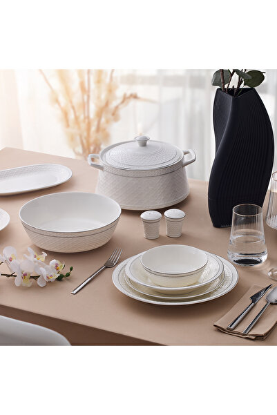 Aryıldız Almada Platin 60 Parça 12 Kişilik Yemek Takımı