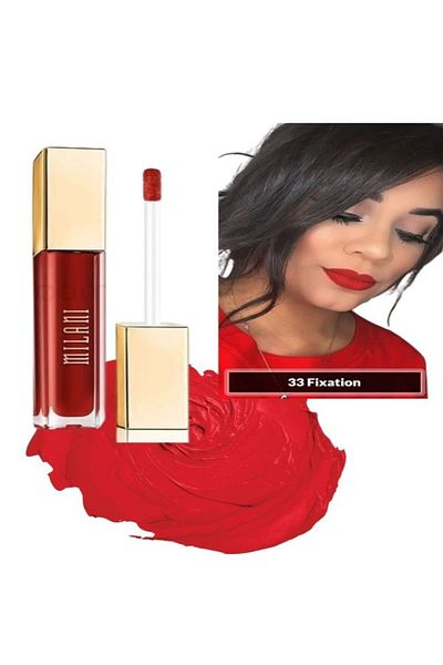 MILANI Amore Matte Lip Crème Fixation 33 - Long-Lasting Full Coverage Matte Liquid Lipstick 6g