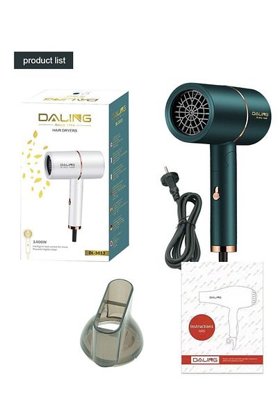 daling Uscator de par cu functie Cool Shot, 1400W verde