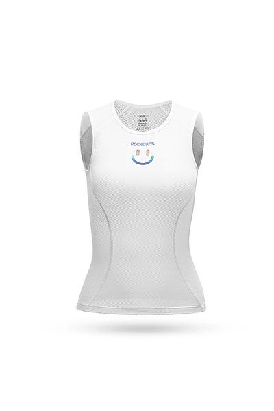 shumee Koszulka kamizelka rowerowa tkanina 3D damska szybkoschnąca XL / XXL - biała