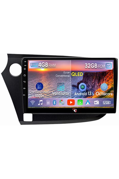 navi-it Navigatie dedicata Honda Insight 2009-2014, 4 GB RAM 32 ROM, Android 13, Display QLED, 9", DSP, Carp