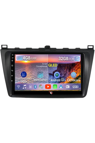 navi-it Navigation dedicata Mazda 6 ( 2008 - 2014 ), 4 GB RAM 32 GB ROM, Android 13, GPS, Display 9 ", Intern