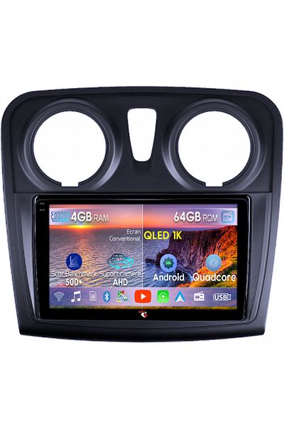 navi-it Navigatie dedicata Dacia Logan 2 2012-2019, 4GB RAM 64GB ROM, Octacore, Android 14, Display QLED 1K