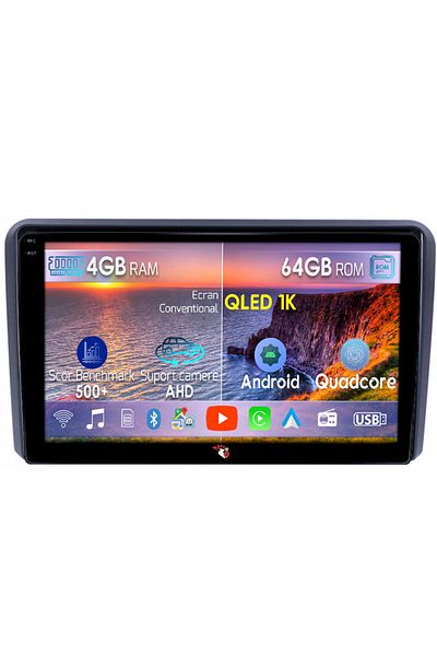navi-it Navigatie dedicata Audi A3, 4GB RAM 64GB ROM, Octacore, Android 14, Display QLED 1K 9", Carplay&Andr