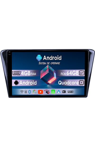 navi-it Navigatie dedicata Peugeot 408 2014, 4GB RAM 64GB ROM, Quad Core, Display 10" QLED 1K, Carplay, Andr