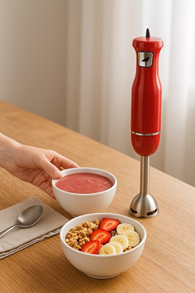 Girist Plus Turbo Çubuk El Blenderi 1700 W Kırmızı