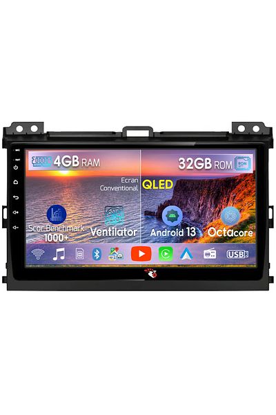 navi-it Navigatie dedicata Toyota Prado 2004-2009, 4 GB RAM 32 ROM, Android 13, Display QLED, 9", DSP, Carpl