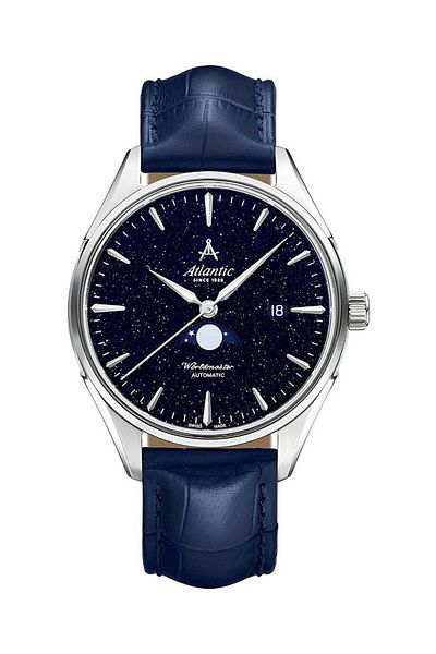Atlantic Ceas pentru bărbați Worldmaster Automatic Nightsky Moonphase Blue Aventurine