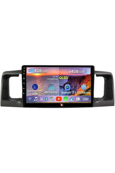 navi-it Navigatie dedicata Toyota Corolla 2000-2004, 4GB RAM 64GB ROM, Octacore, Android 13, Display QLED 9"