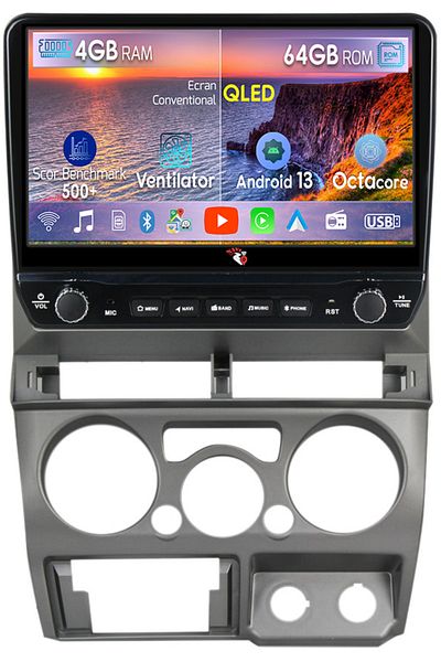 navi-it Dedicated navigation D-Max 2007-2011 with rotary buttons model 2024, 4 GB RAM 64 ROM, Quadcore, Android