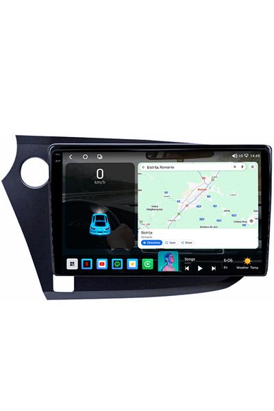 navi-it Navigatie dedicata Honda Insight 2009-2014, 4GB RAM 64GB ROM, Octacore, Android 14, Display QLED 1K