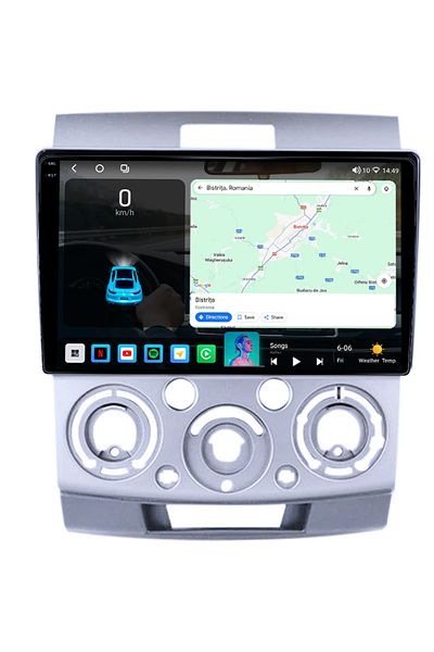 navi-it Navigatie dedicata Ford Ranger 2006-2011, 4GB RAM 64GB ROM, Octacore, Android 14, Display QLED 1K 9"