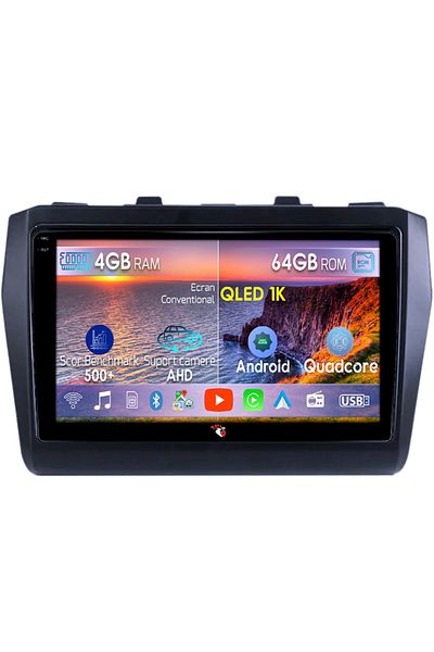 navi-it Navigatie dedicata Suzuki Swift 2016-2020, 4GB RAM 64GB ROM, Octacore, Android 14, Display QLED 1K 9