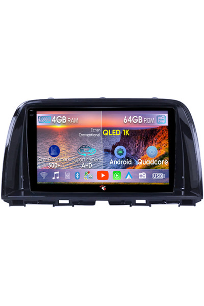 navi-it Navigatie dedicata Mazda CX5 2012-2017, 4GB RAM 64GB ROM, Octacore, Android 14, Display QLED 1K 9",