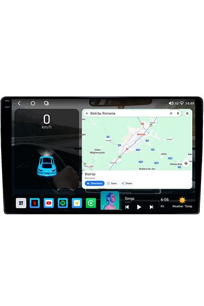 navi-it Navigatie dedicata Fiat Tipo 2022+, 4GB RAM 64GB ROM, Octacore, Android 14, Display QLED 1K 9", Carp