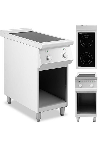 Royal Catering Kuchnia indukcyjna 2 palnikowa wolnostojąca na otwartej podstawie 400 V 8500 W