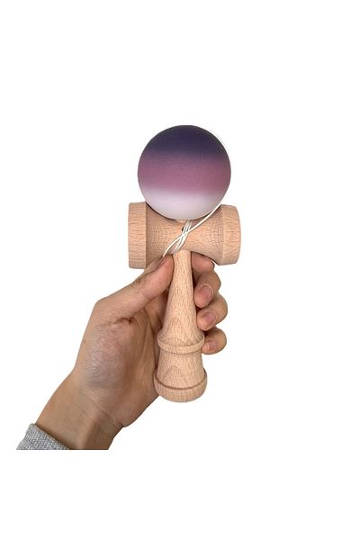 Flippy Jucărie interactivă Kendama, Flippy, din lemn, 18 cm, model gradient 15, negru/maro/alb
