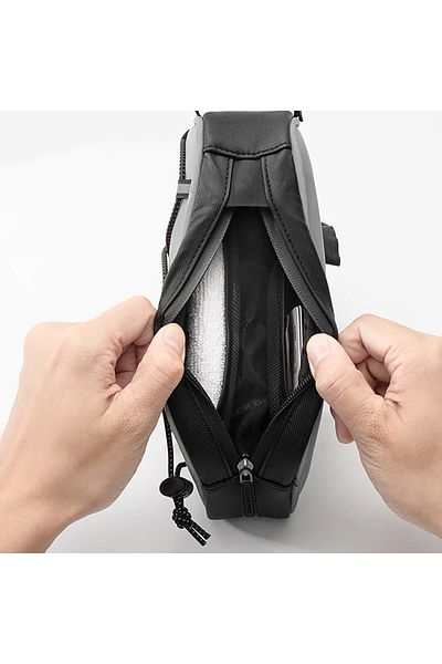 shumee Torba sakwa rowerowa mocowana na ramę 0.9l - srebrna